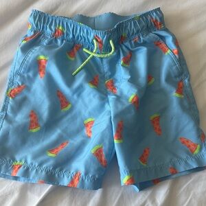 Cat & Jack Blue Shorts with Pizza Slice Pattern